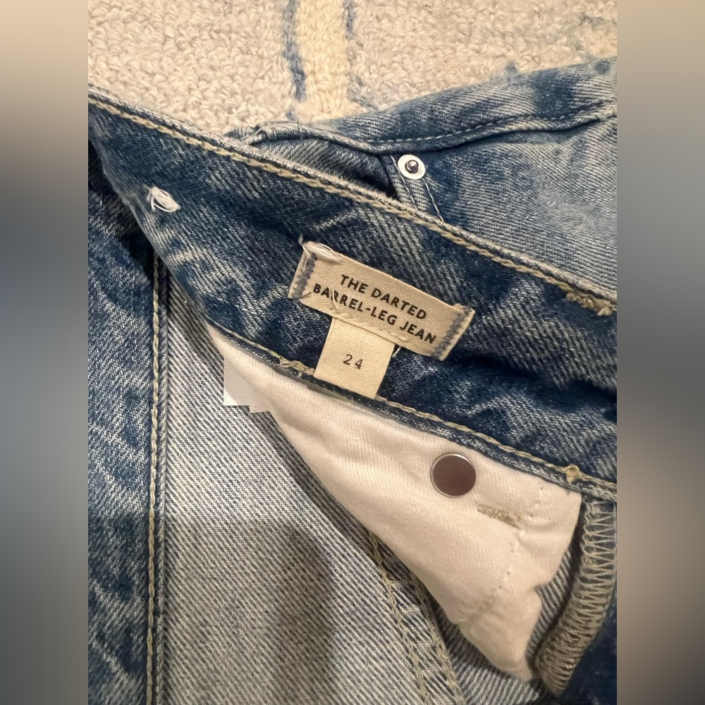 Madewell Darted Barrel-Leg Jean Edmonson wash size 24 - Picture 8 of 11